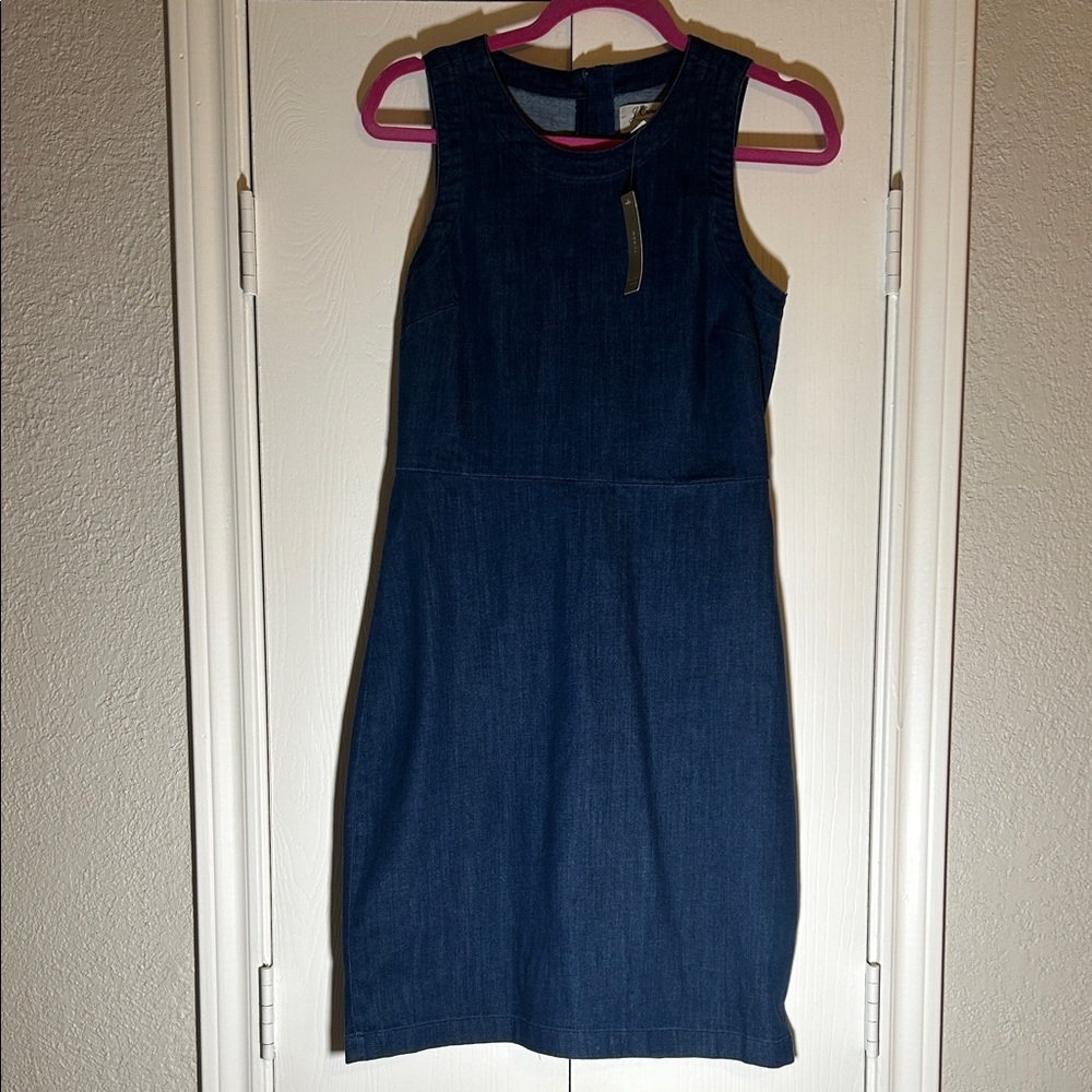 J. Crew Dark Blue Midi Dress